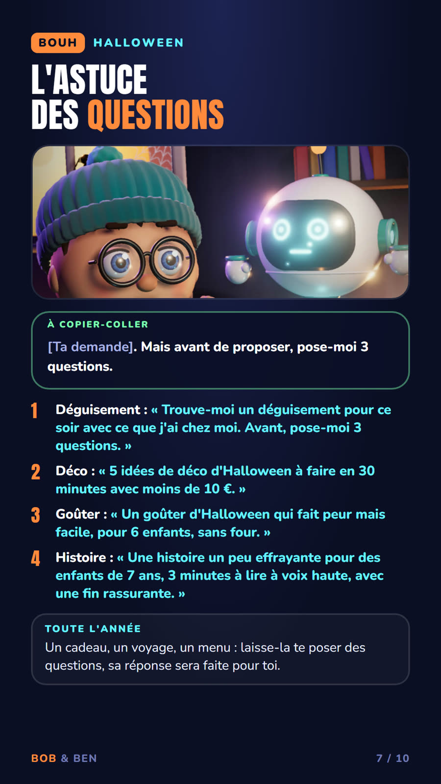 Kit 1, page 7 : les prompts d'Halloween (BOUH)